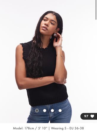 Arket scalloped edge knitted vest arket (S)